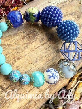 Turquoise handmade maxi beads ODDITY bracelet